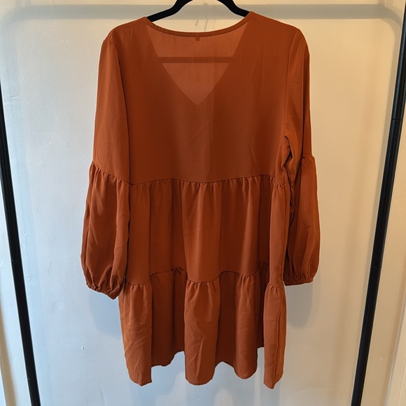 Rust Boho Flowy Dress - Picture 4 of 4